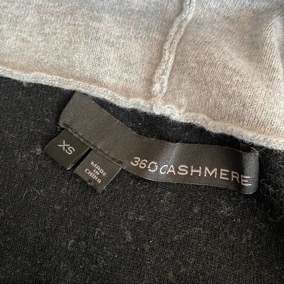 360 Cashmere Hoodie Striped Heather Gray - Picture 7 of 8